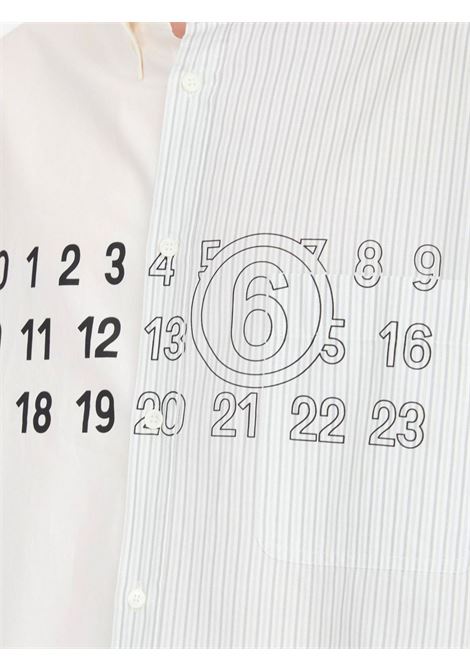 Camicia asimmetrica con logo in Mm6 maison margiela - uomo MM6 MAISON MARGIELA | SH0DT0025MTN085961
